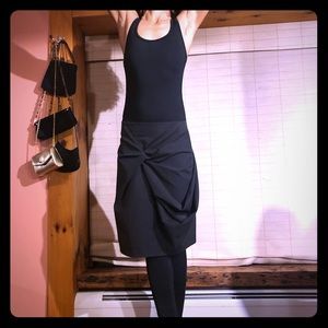 Asymmetric black skirt